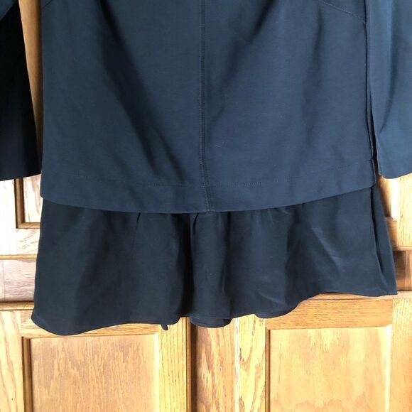 Club Monaco Scoop Neck Ruffle Silk Hem Blouse - S - Picture 5 of 12